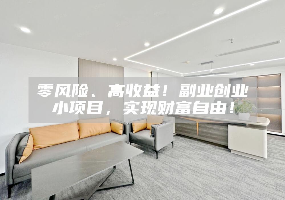 零风险、高收益！副业创业小项目，实现财富自由！