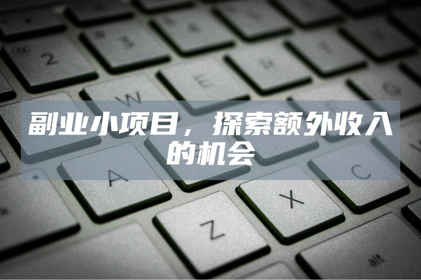 副业小项目，探索额外收入的机会