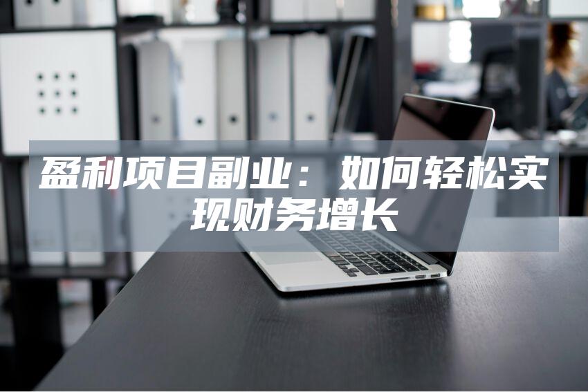 盈利项目副业：如何轻松实现财务增长