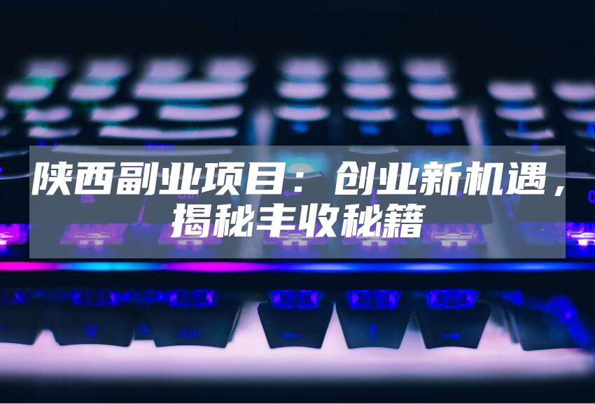 陕西副业项目：创业新机遇，揭秘丰收秘籍