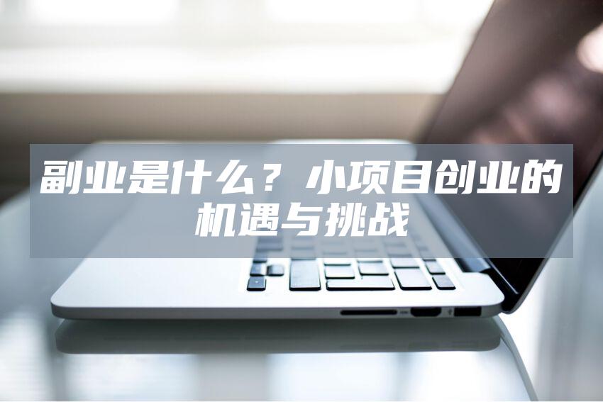 副业是什么？小项目创业的机遇与挑战