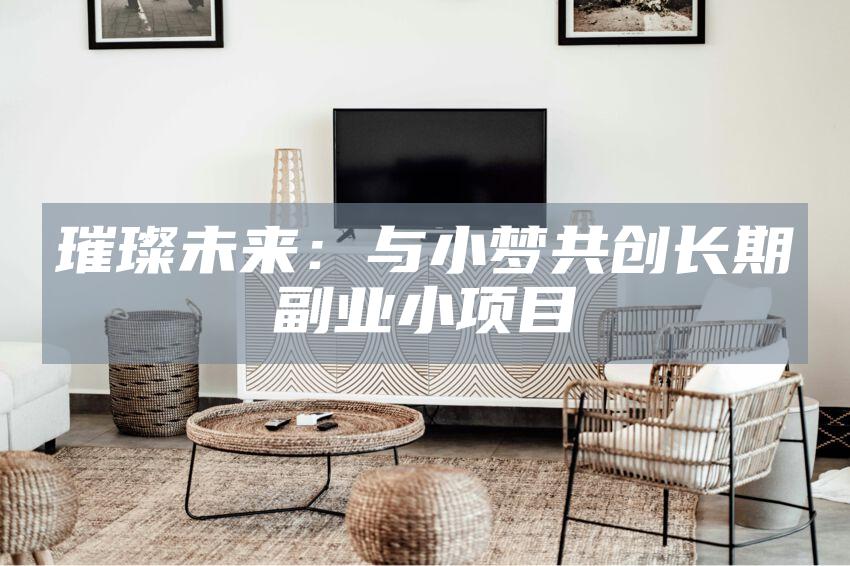 璀璨未来：与小梦共创长期副业小项目