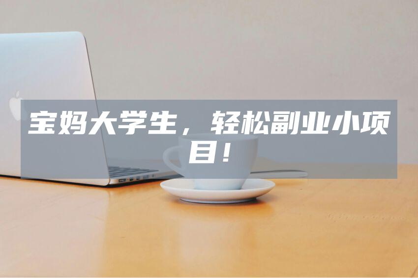 宝妈大学生，轻松副业小项目！