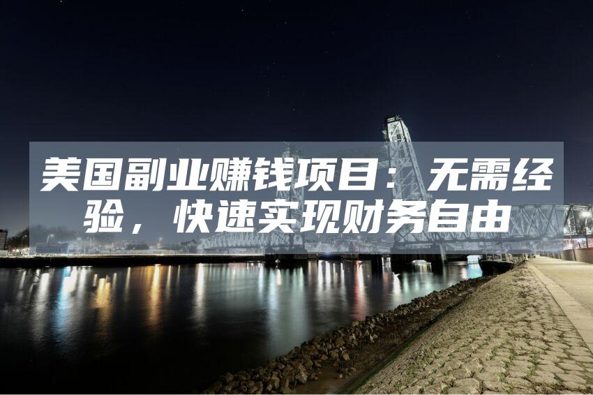 美国副业赚钱项目：无需经验，快速实现财务自由
