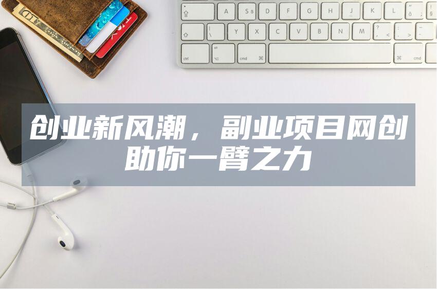 创业新风潮，副业项目网创助你一臂之力