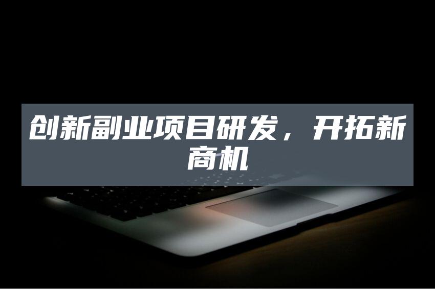创新副业项目研发，开拓新商机