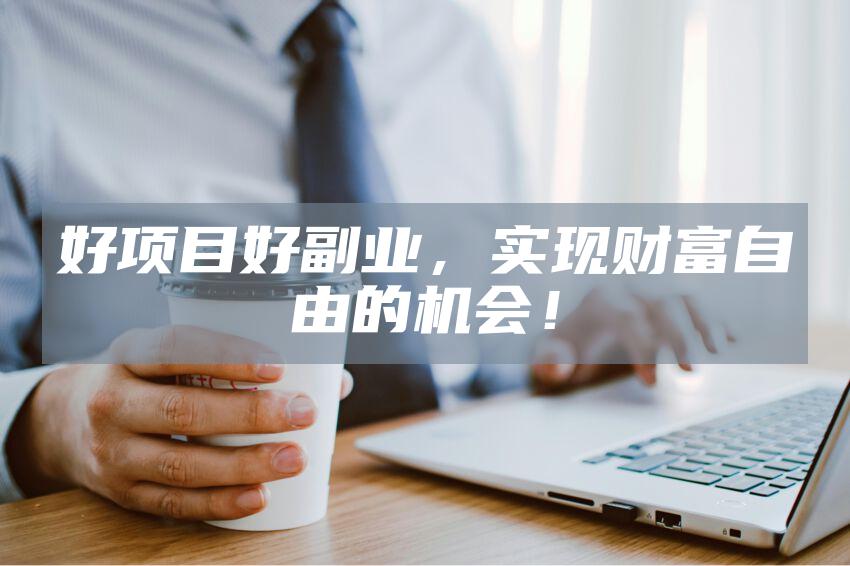 好项目好副业，实现财富自由的机会！